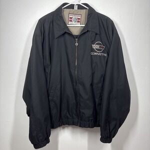Destinations Large Corvette Official Vintage GM Bomber Windbreaker Jacket Men